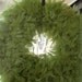 Christmas Wreath   Lime Green Feather Wreath with Red Ornaments- LAST ONE - Free Wreath Hanger Inlcuded