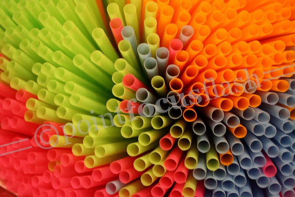 Kaleidoscope of Straws 5x7 Photo With 8x10 Mat