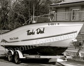 Thanks Dad Boat 5x7 Photo with 8x10 Mat