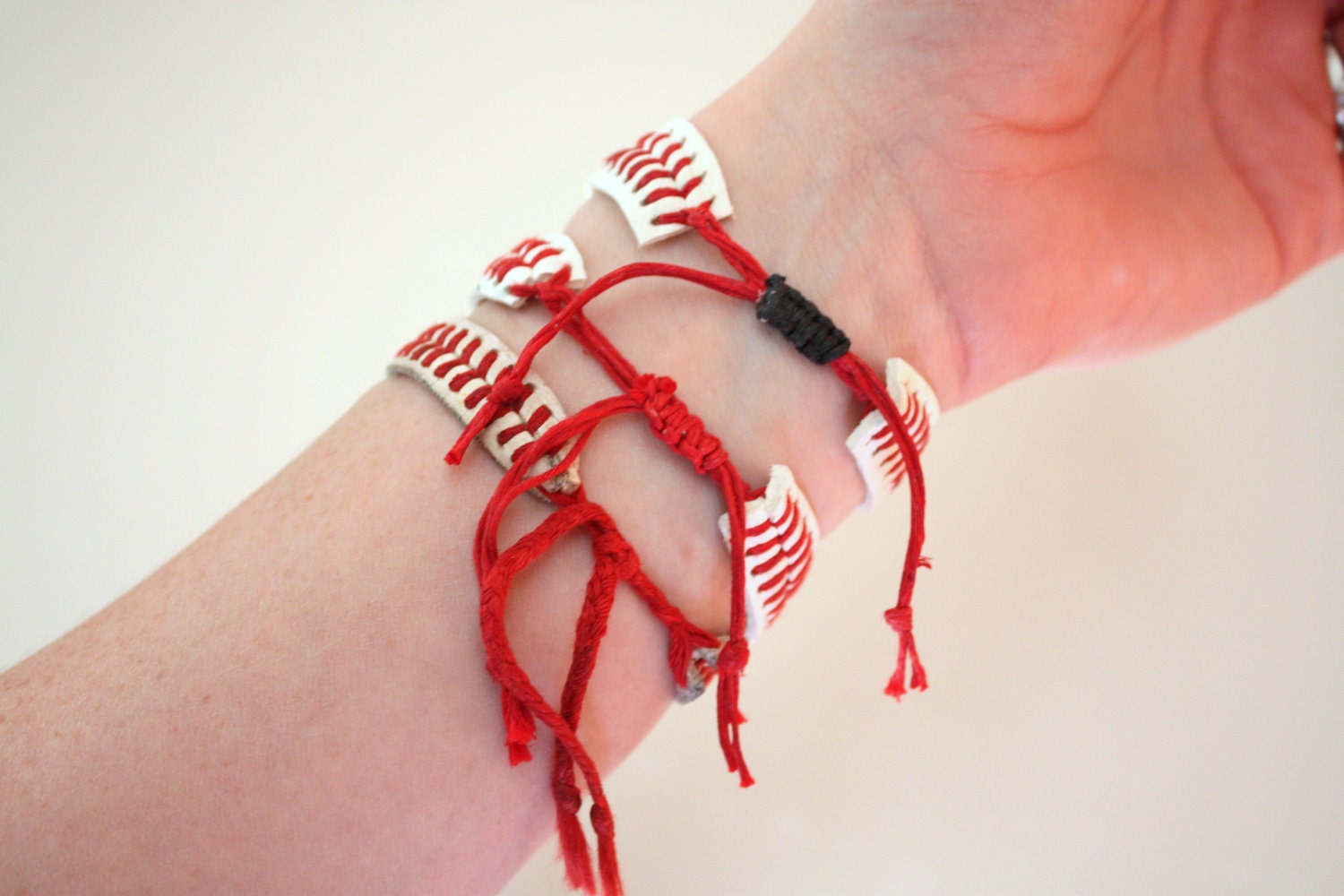 THE ORIGINAL Baseball Bracelet - sliding knot
