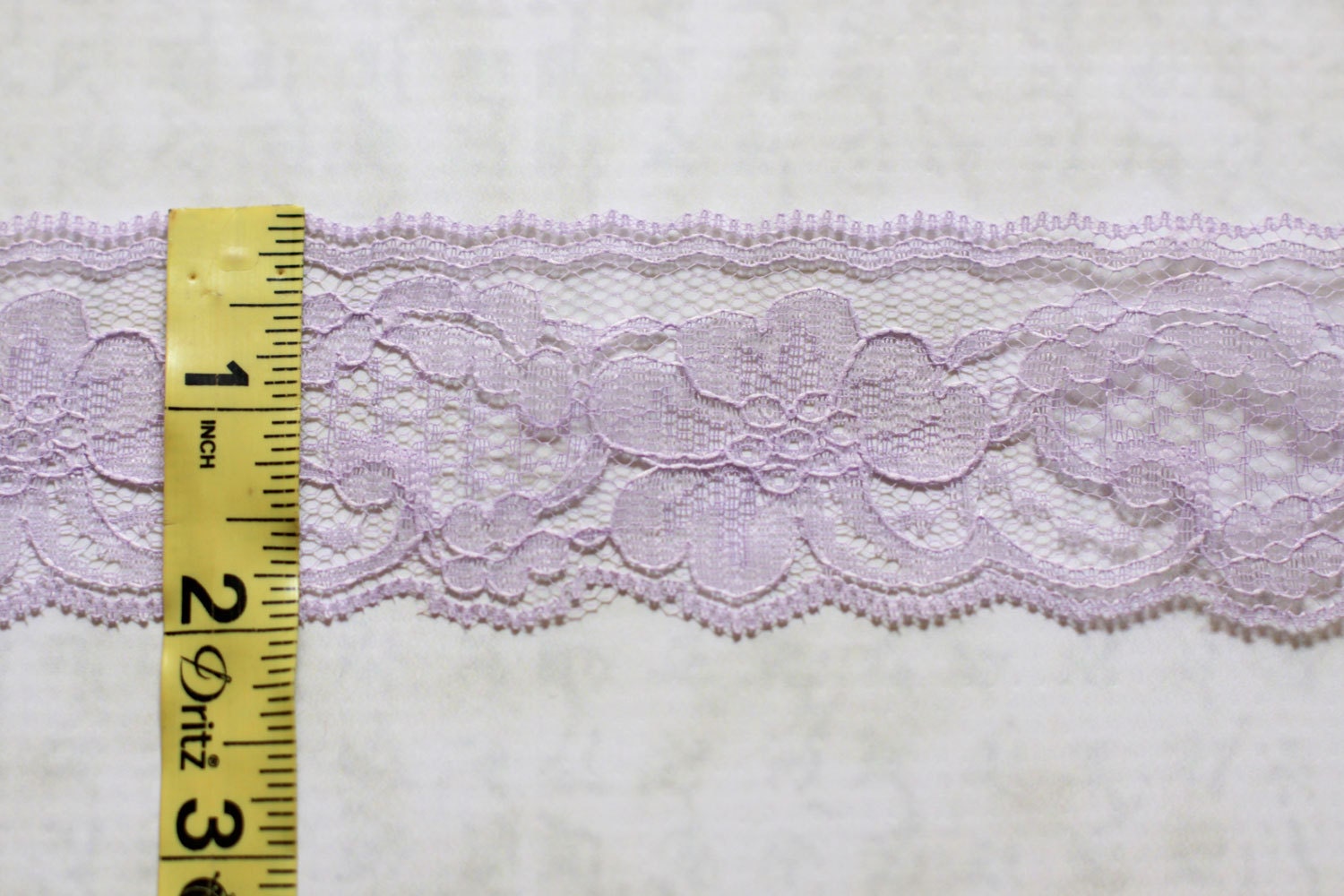 Lavender Flat Lace Trim - 50 yards - 2 inches wide - bulk
