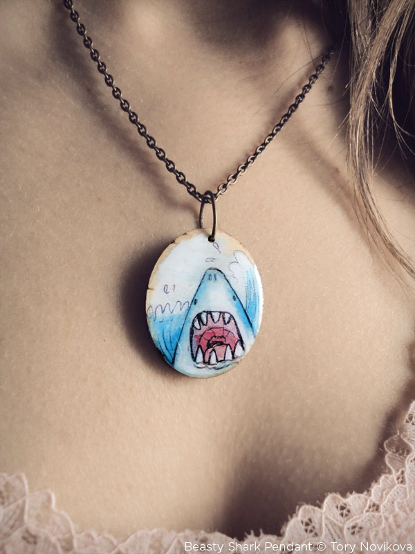 Beasty Shark, The Painted Necklace and Pendant