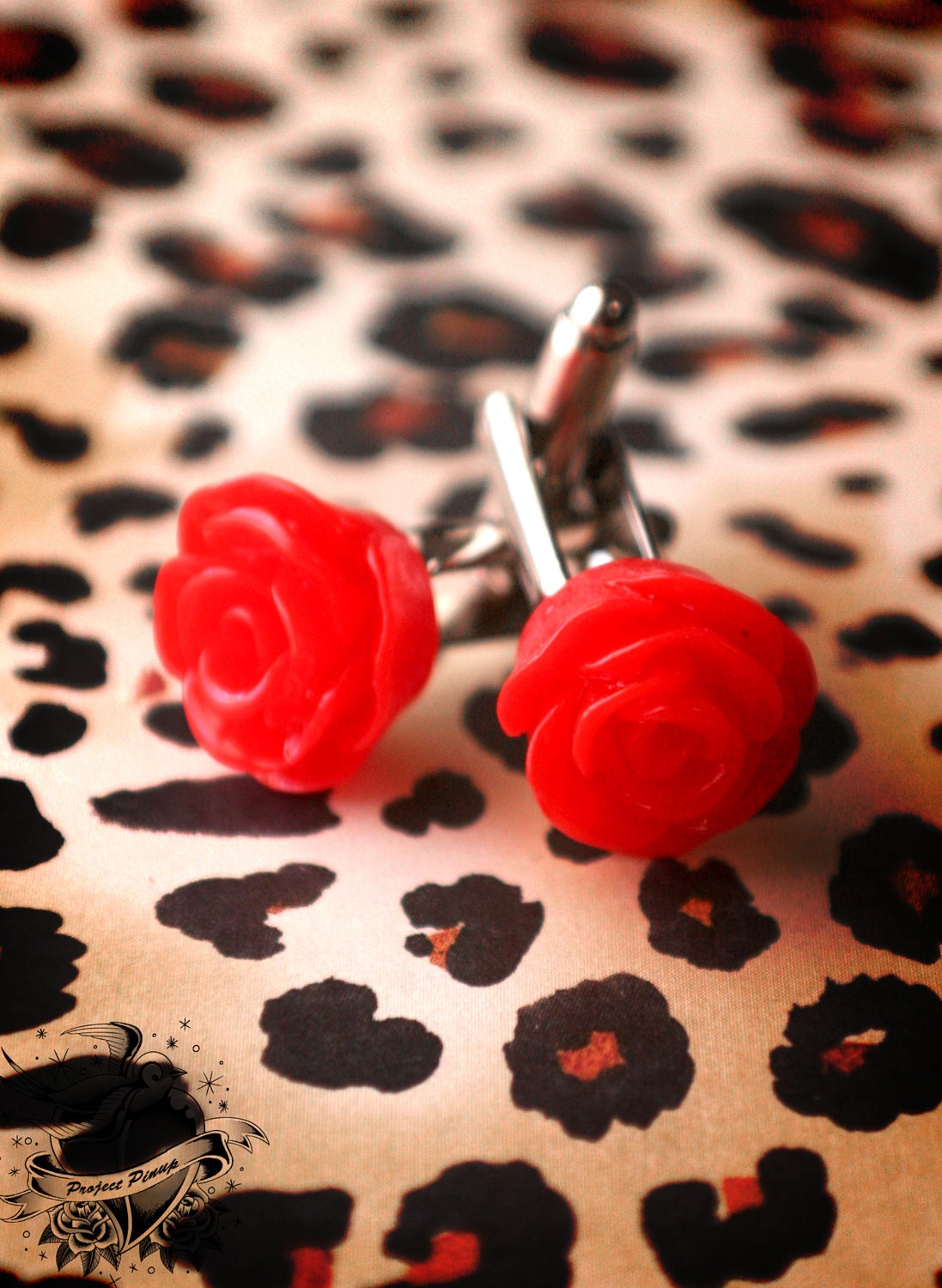 Rose Red Wedding Mens Cufflinks