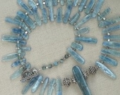 Blue Kyanite Spiked Collar