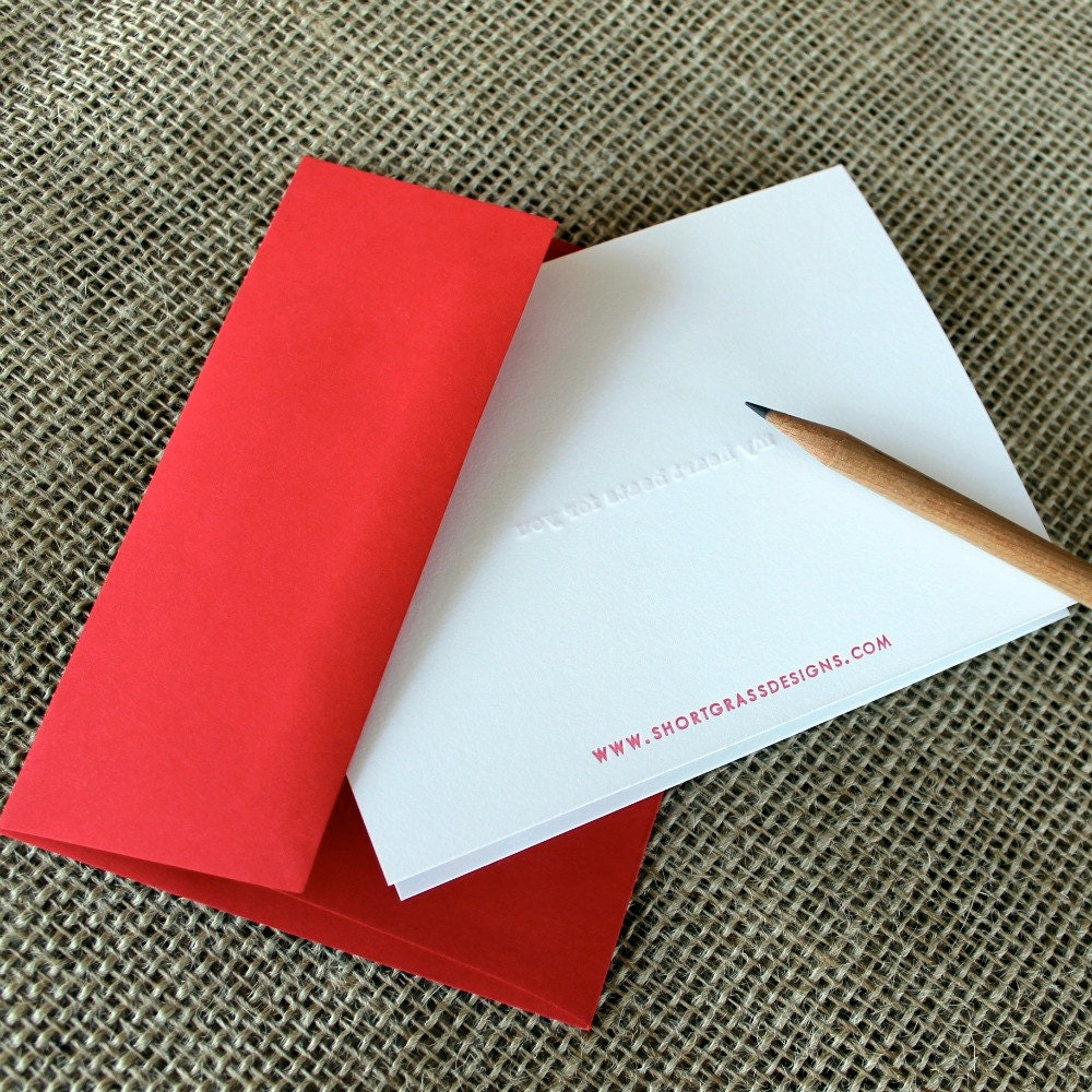 letterpress valentine - heartbeat