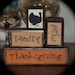 Autumn Wood Stackables - Fall Decor - Wood Blocks - Thanksgiving - Family - Turkey