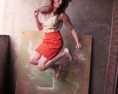 Vintage Orange Dreamsicle Skirt