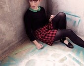 Vintage High Waisted Plaid Shorts XS/S