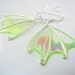 Forest Faerie Wings, Fern Fairy Earrings, Green Wing Earrings, unique silver earrings, "Fern"