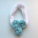 Aqua crochet rosette baby headband