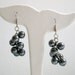 Smokey pearl cluster earrings