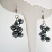 Smokey pearl cluster earrings