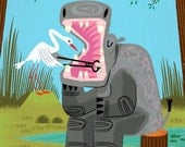 Hippopotamouth - Limited Edition Print - iOTA iLLUSTRATION