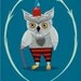 Olaf The Old Grey Owl - 5 x 7 Owl illustration Limited Edition Print