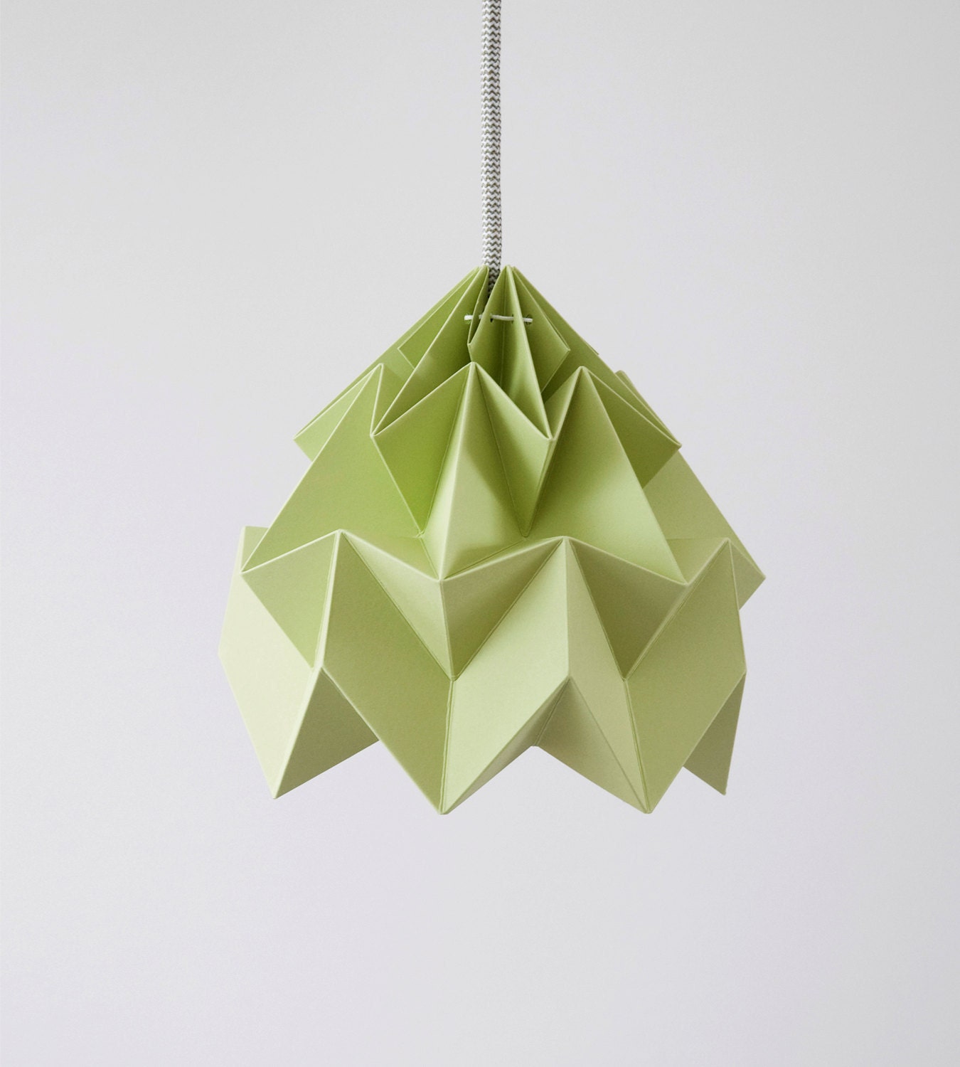 Moth origami lampshade autumn green