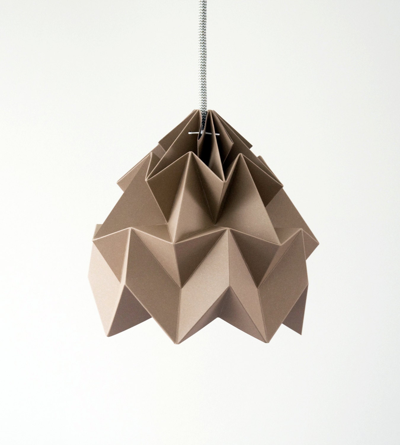 Moth origami lampshade brown