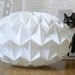RESERVED for CATHARINA  Signature white paper origami lampshade - size XL - hanging