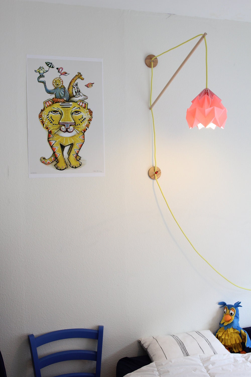 Wall fixture Klimoppe with paper lamp Moth