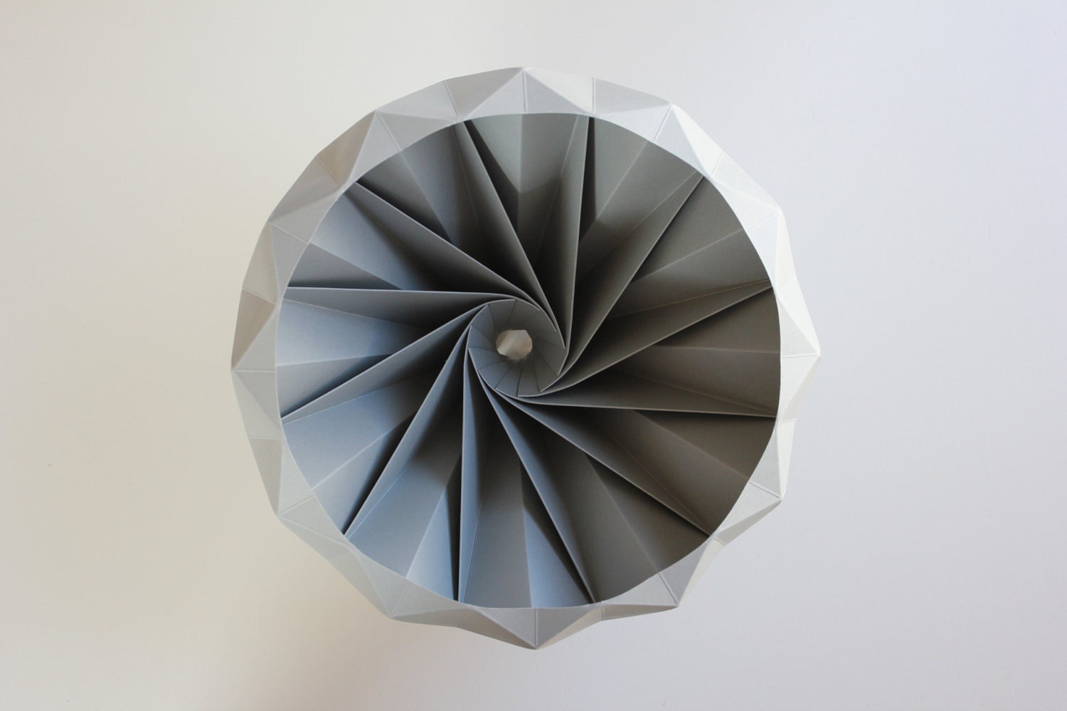 Chestnut paper origami lampshade grey