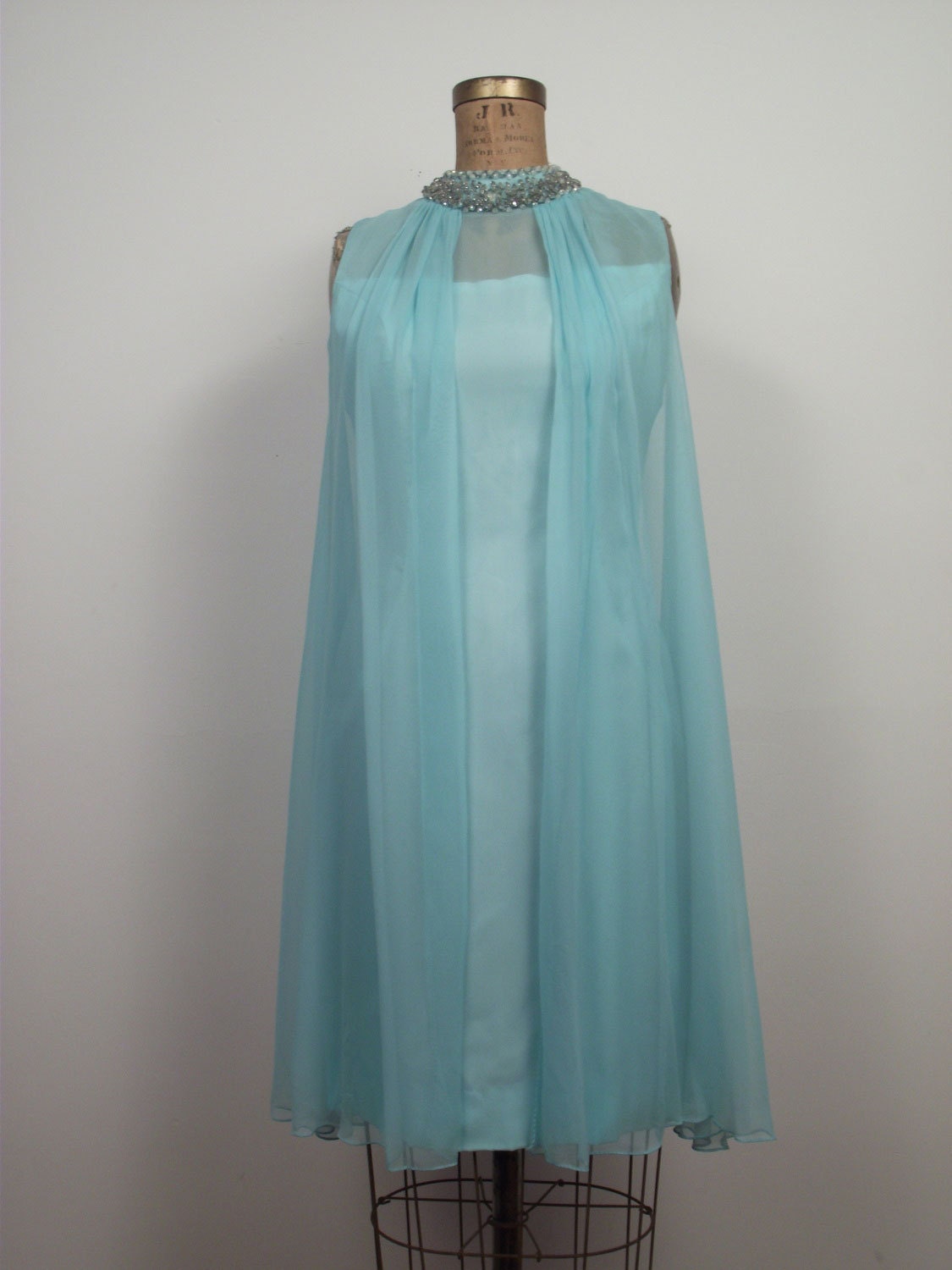 1960s Party Dress / 60s Trapeze Dress / NOS