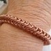 Chain Maille Bracelet Box Chain Weave Raw Copper
