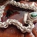 Sterling Silver Jens Pind Weave Bracelet Turquoise Clasp Chain Maille