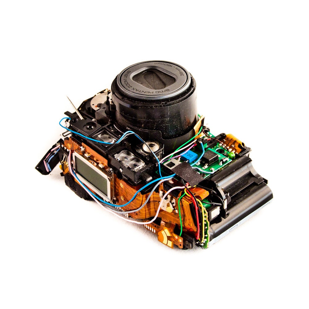SALE Camera Art Electronic Salvage Electro Waste Gift For Him Christmas Gift Guide