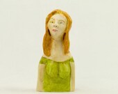 Miranda  Vintage Style Sculpture, Art Doll Bust, OOAK
