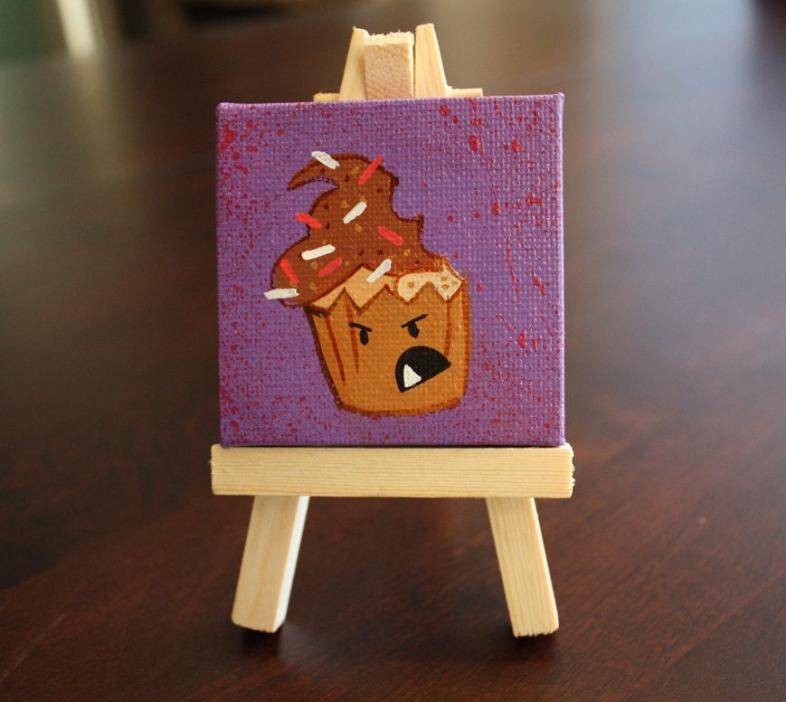 Bitten Cupcake Original Painting