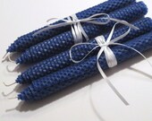 Cobalt Blue Beeswax Candles