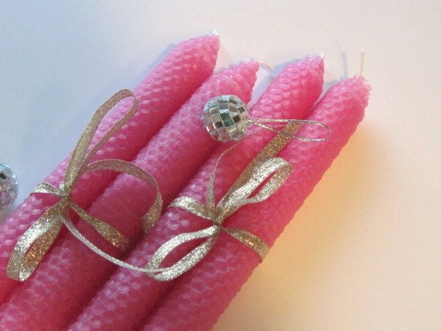 Raspberry Beeswax Candles