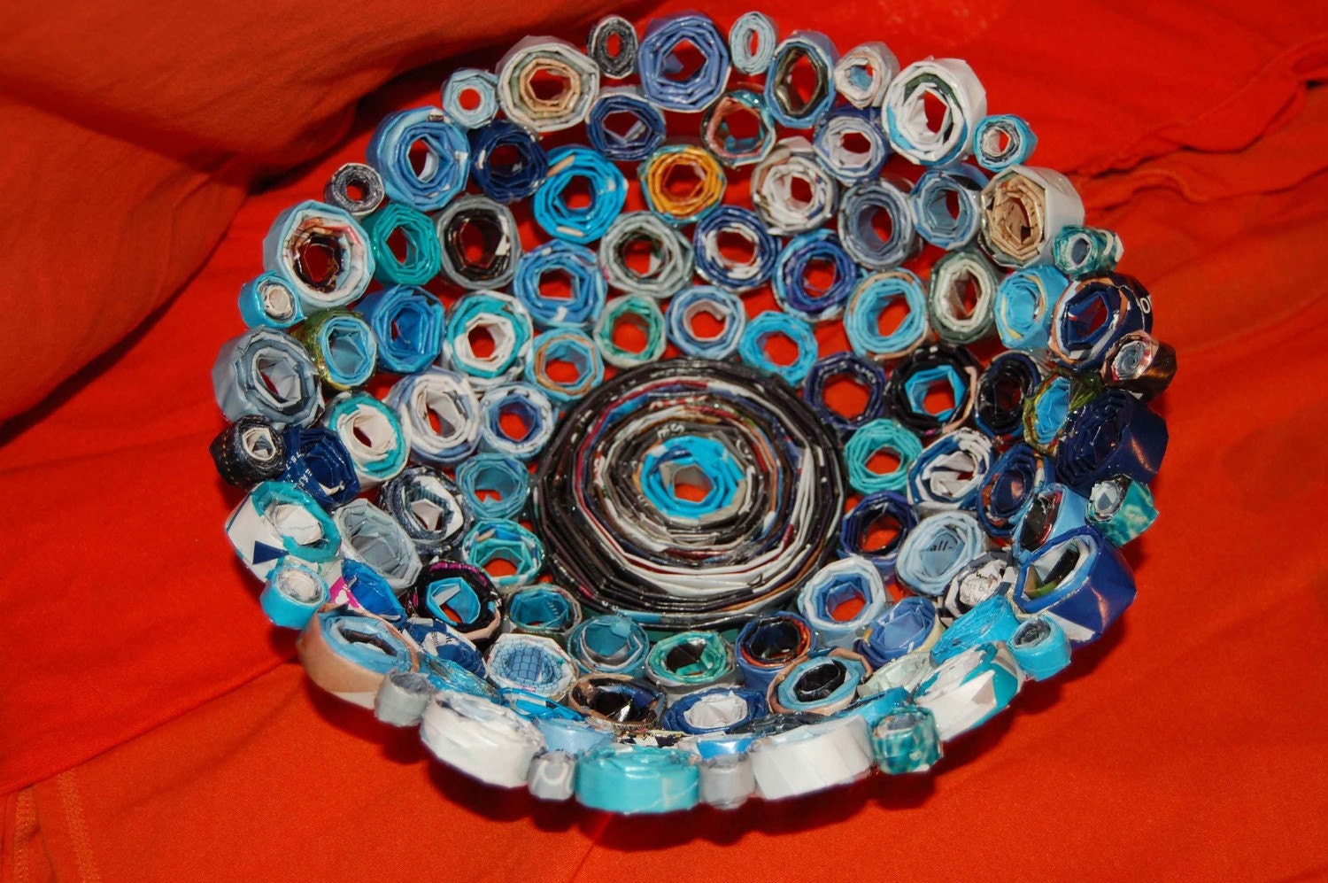Handmade Recycled Magazine Bowl