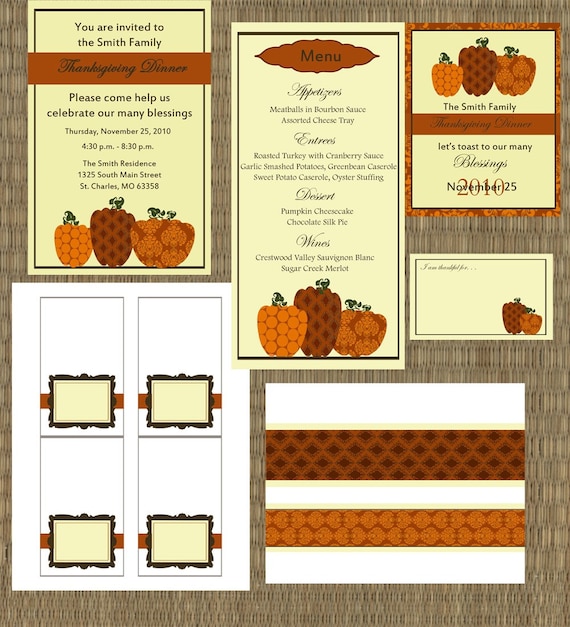 DIY Thanksgiving Dinner Party Package