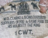 Vintage Hessian Sack Melox Dog Food