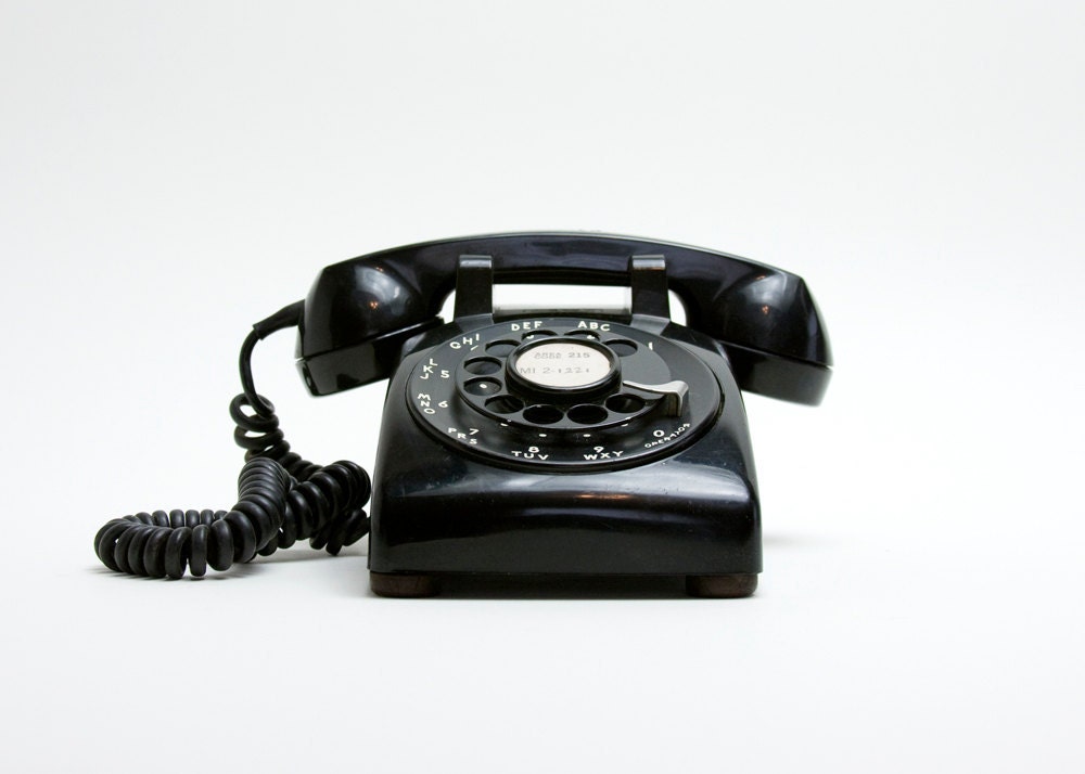 Rotary Phone - Black, Western Electric, Mid Century