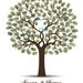 Wedding Tree Guest Book PRINT with Love Birds 16x20 up to 115 signs or 17x22 up to 140 signs - Fingerprint Signature Tree - FAST SHIPPING