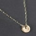 Mini Double Ring Slice Necklace in Bronze
