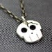 Fractured Skull Necklace - Silver
