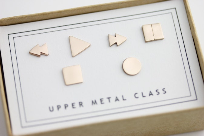 Control Earrings 6 Piece Set in Bronze