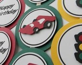 handmade RACE CAR happy birthday cupcake toppers Il_170x135