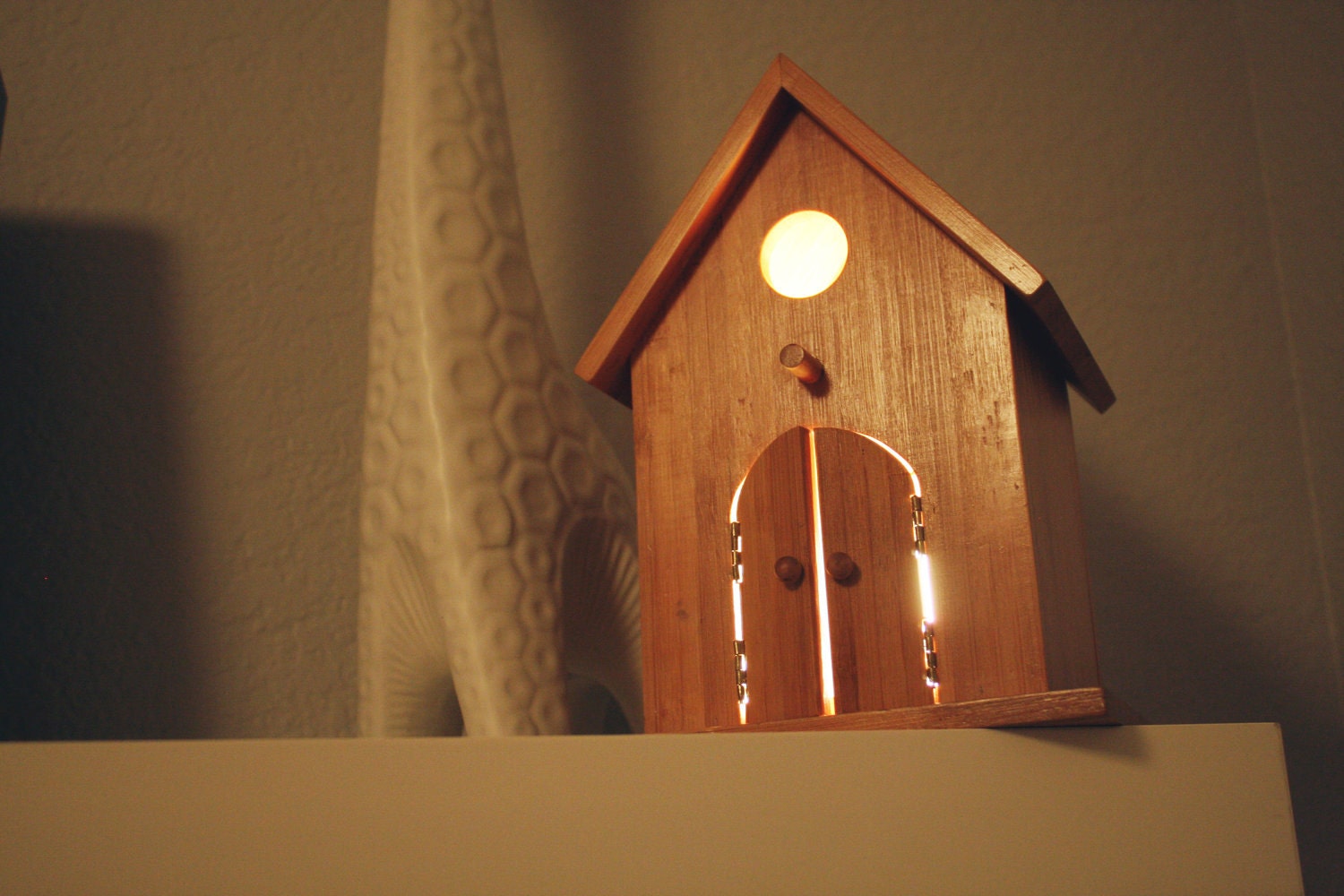Peek-a-Boo Modern Birdhouse Night Light