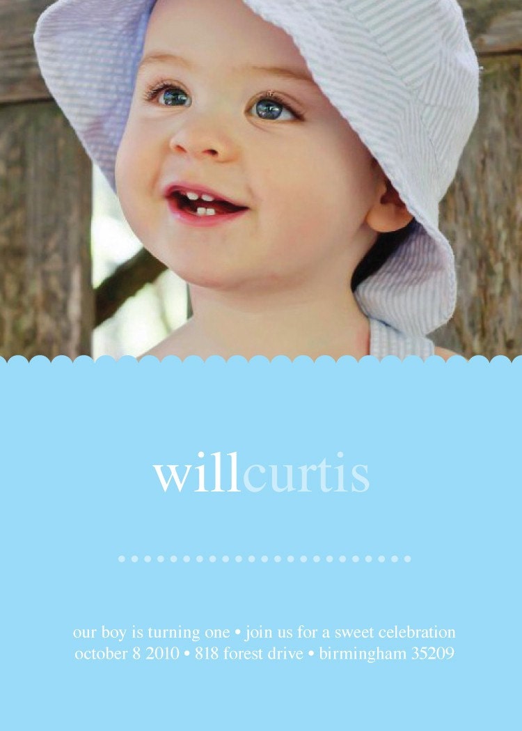 Scalloped Birthday Invite