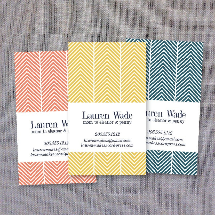 Herringbone Calling Card