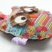 Daisy the Patchwork Owl Crinkle Toy comes with Detachable Organic Wood Teething Ring- Great Baby Girl Gift