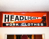 Vintage Headlight Workwear Sign