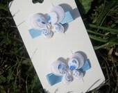 Hair Clippies: Blue Spring Butterfly