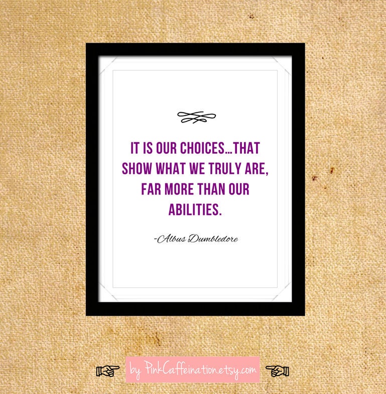 Inspirational Quote Print for New Graduates - Harry Potter Quote from Albus Dumbledore 8x10