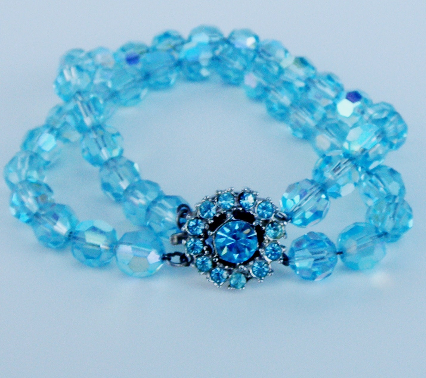 Vintage Turquoise Crystal Bracelet
