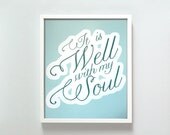 8x10 It Is Well print