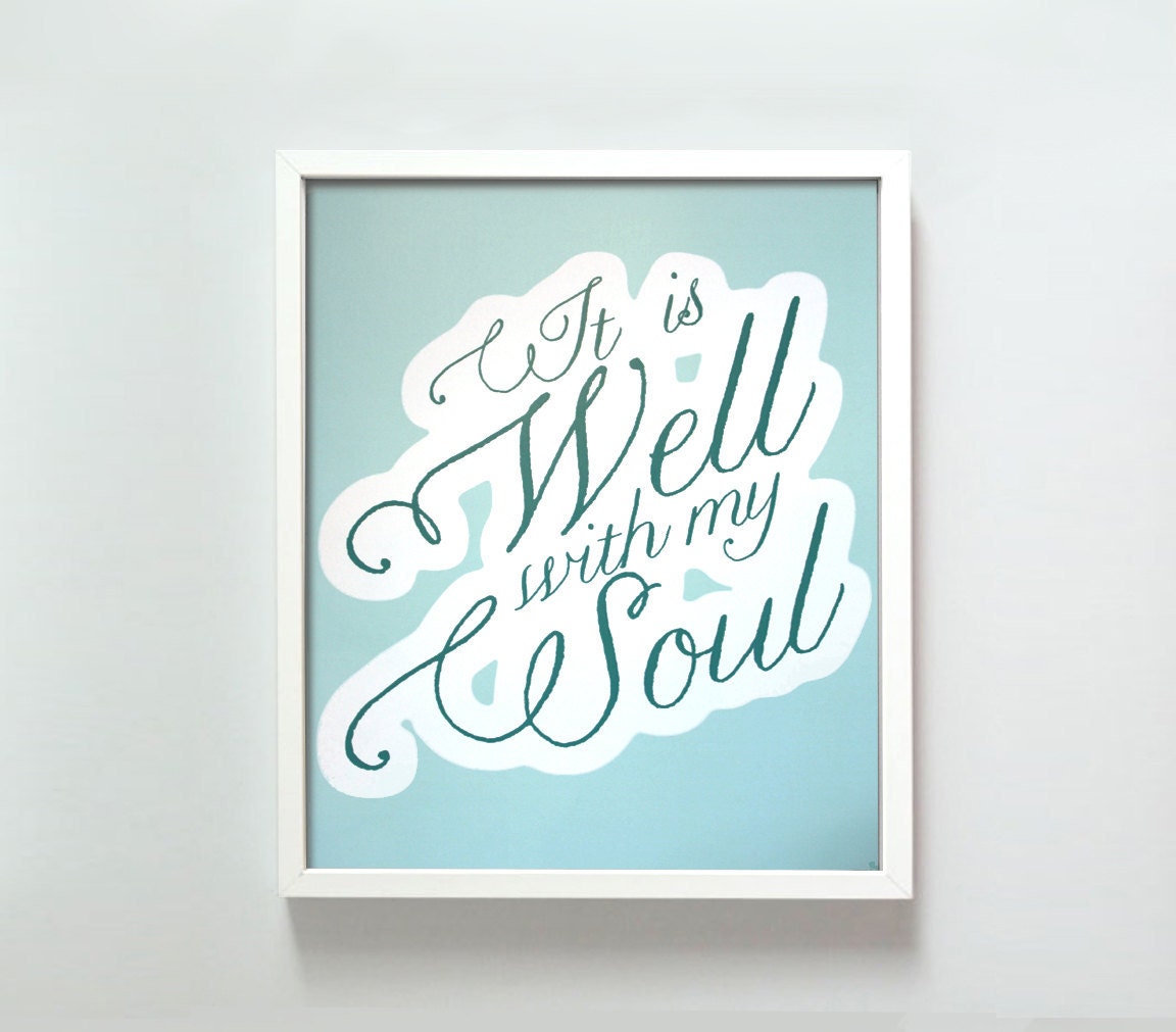 8x10 It Is Well print